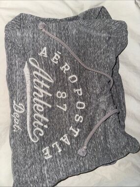 Aeropostale Gray Pullover Hoodie with Logo